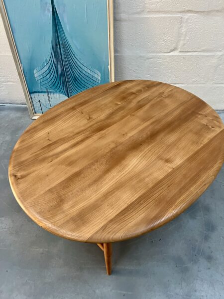 Vintage Solid Elm Ercol Model 454 Supper Table