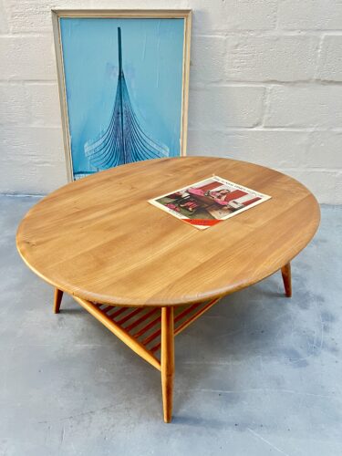 Vintage Solid Elm Ercol Model 454 Supper Table