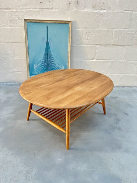 Vintage Solid Elm Ercol Model 454 Supper Table