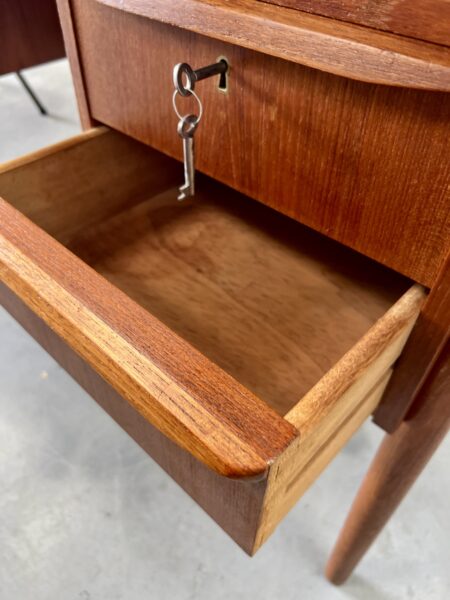 Danish Teak Desk designed by Gunnar Nielsen for Tibergaard