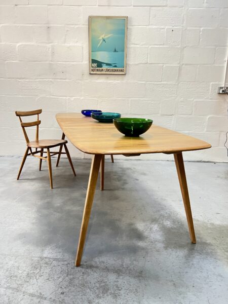 Vintage Ercol Grand Windsor / Plank Extending Dining Table