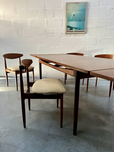 I.B. Kofod Larsen Danish Design G Plan Dining Table and Six Chairs