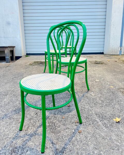 1980s Set of 4 Indoor / Outdoor Thonet Style Chairs by Molteni & Consonni, Milan, Italy