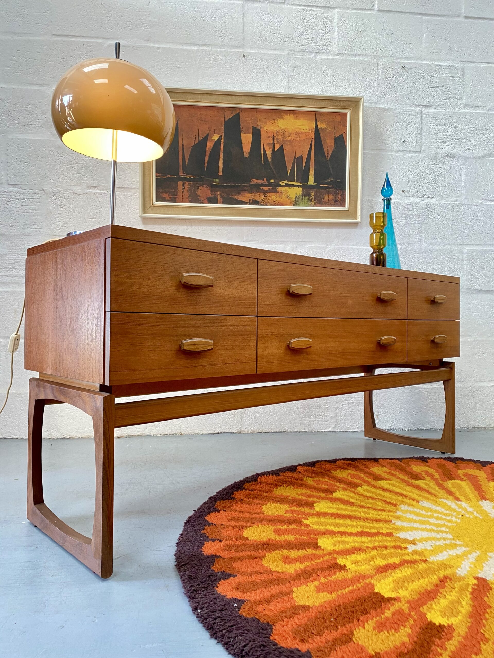 1960s Mid Century G Plan Quadrille Dressing Chest