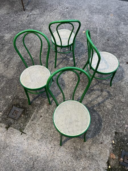 1980s Set of 4 Indoor / Outdoor Thonet Style Chairs by Molteni & Consonni, Milan, Italy