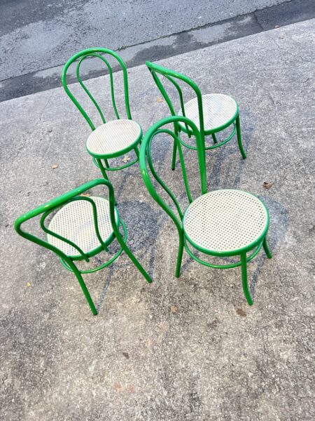 1980s Set of 4 Indoor / Outdoor Thonet Style Chairs by Molteni & Consonni, Milan, Italy