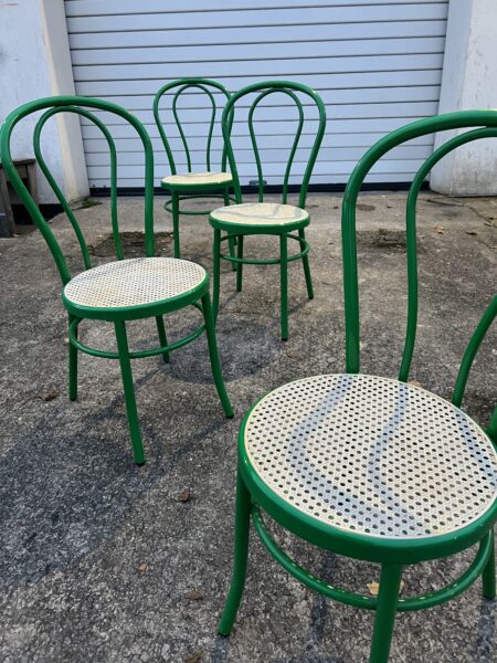 1980s Set of 4 Indoor / Outdoor Thonet Style Chairs by Molteni & Consonni, Milan, Italy