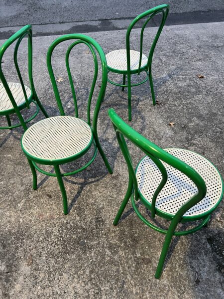 1980s Set of 4 Indoor / Outdoor Thonet Style Chairs by Molteni & Consonni, Milan, Italy