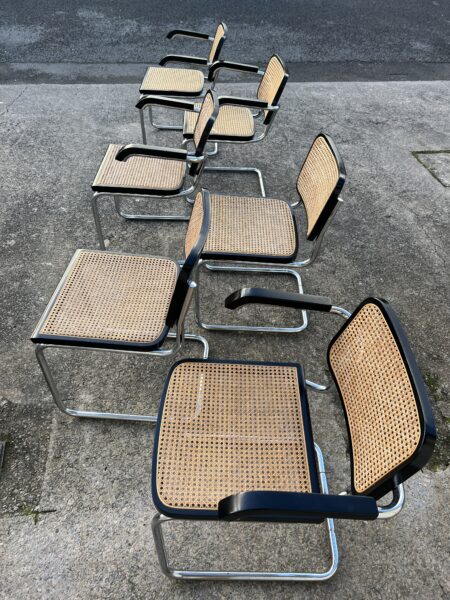 Set Of 6 Vintage Marcel Breuer Style Cesca Chairs 