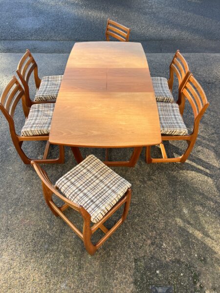 Mid Century Vintage PORTWOOD Dining Table & 6 Chairs 