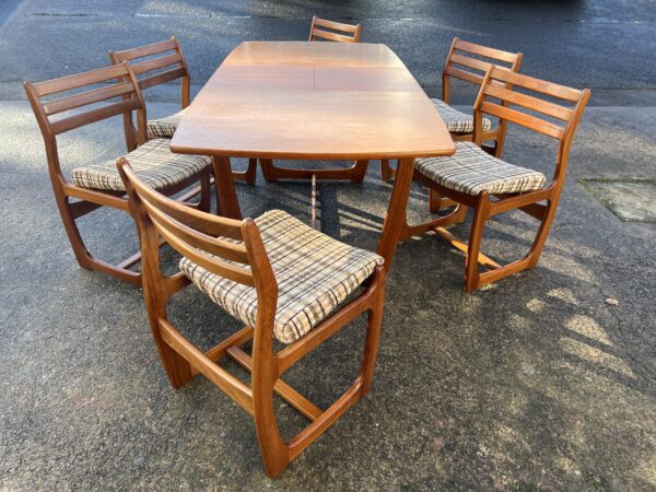 Mid Century Vintage PORTWOOD Dining Table & 6 Chairs 