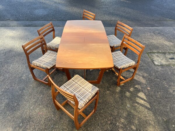 Mid Century Vintage PORTWOOD Dining Table & 6 Chairs 