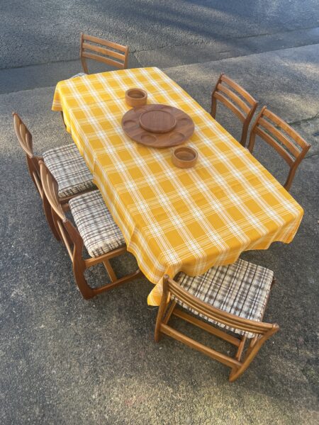 Mid Century Vintage PORTWOOD Dining Table & 6 Chairs 