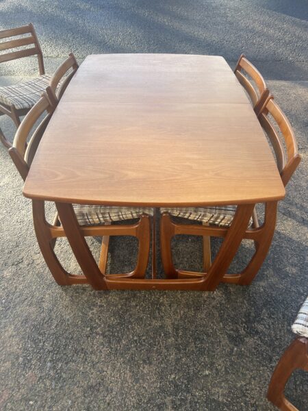 Mid Century Vintage PORTWOOD Dining Table & 6 Chairs 