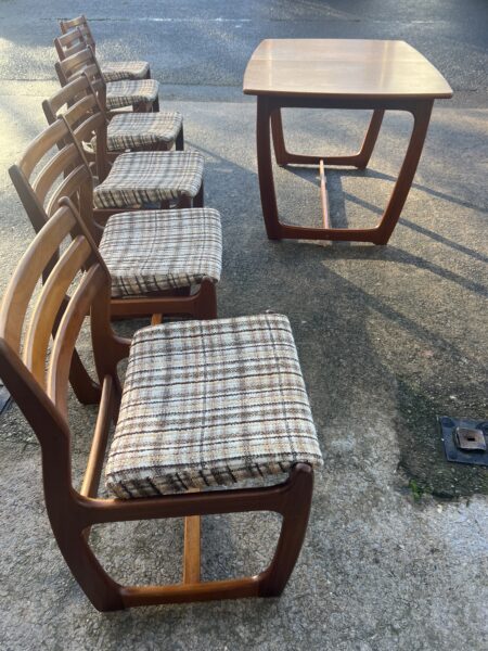 Mid Century Vintage PORTWOOD Dining Table & 6 Chairs 