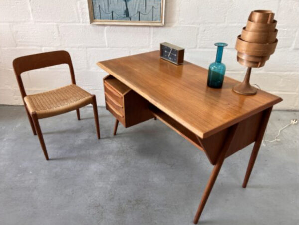 1960s Mid Century Danish Desk by Gunnar Nielsen for Tibergaard