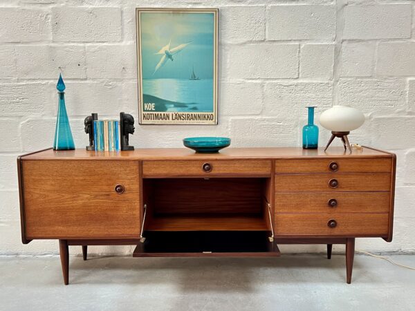 1960s Vintage Walnut Sideboard Designed by Robert Heritage