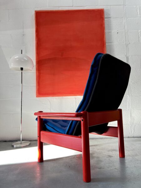 1970s Danish Pine Lounge Chair by Domino Møbler