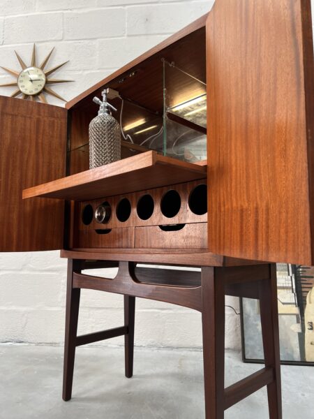 Mid Century Norwegian Teak Cocktail Drinks Cabinet by Torbjørn Afdal