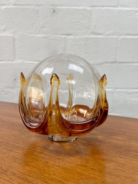 Mid Century Amber Murano Glass Light Shade