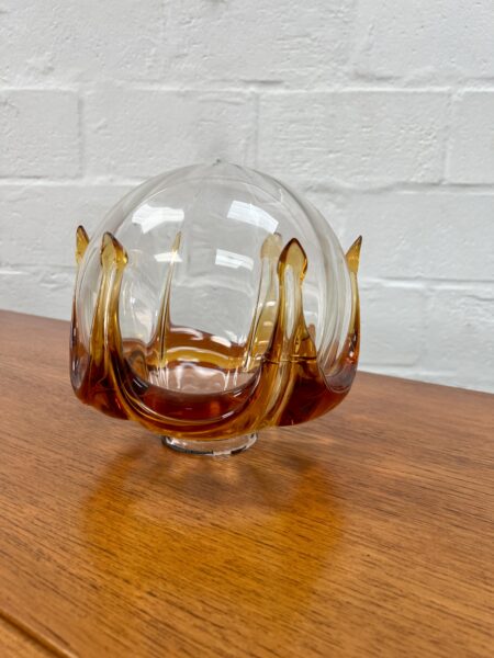 Mid Century Amber Murano Glass Light Shade