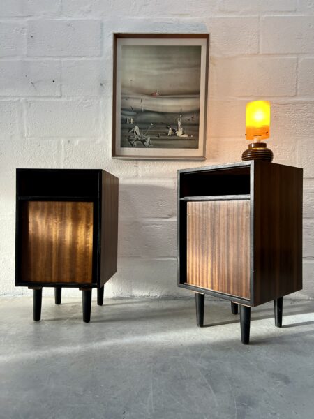 1950’s Pair of Walnut Bedside Chests by John & Sylvia Reid for Stag