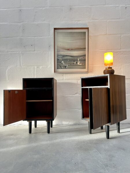 1950’s Pair of Walnut Bedside Chests by John & Sylvia Reid for Stag