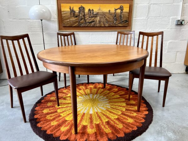 Retro G Plan 1970s Fresco Dining Table & 4 Chairs By Victor Wilkins