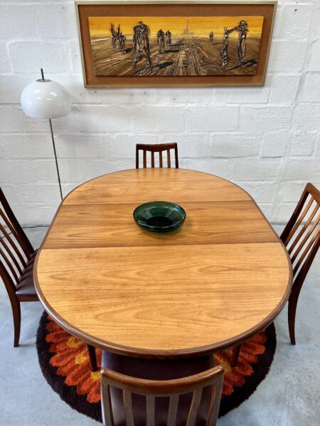 Retro G Plan 1970s Fresco Dining Table & 4 Chairs By Victor Wilkins