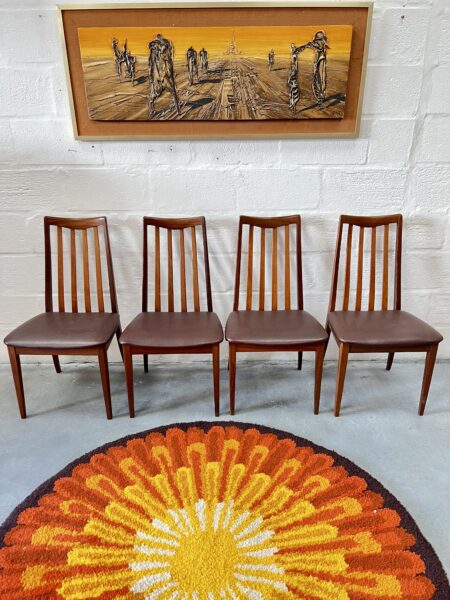 Retro G Plan 1970s Fresco Dining Table & 4 Chairs By Victor Wilkins