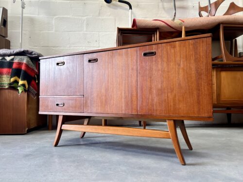 Compact 1950s Vintage Teak Sideboard