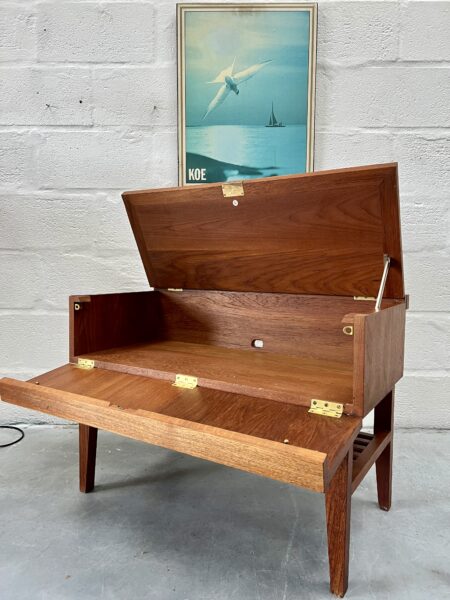 Vintage Scratch Built Teak Hifi / Media Stand