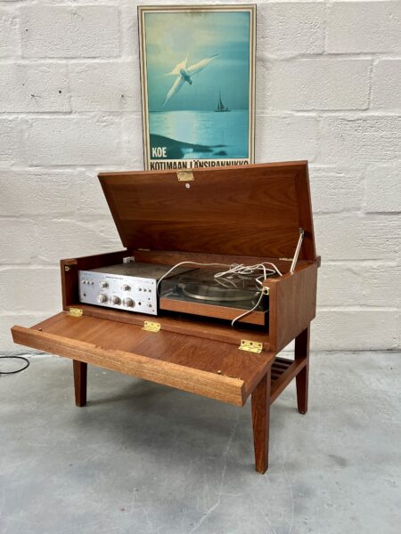 Vintage Scratch Built Teak Hifi / Media Stand