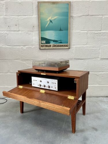 Vintage Scratch Built Teak Hifi / Media Stand