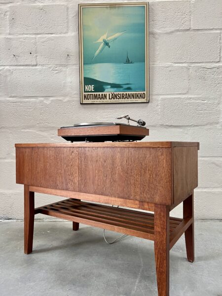 Vintage Scratch Built Teak Hifi / Media Stand