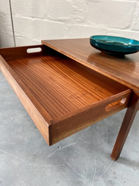 Vintage Meredew Teak Coffee Table with Drawer Tray