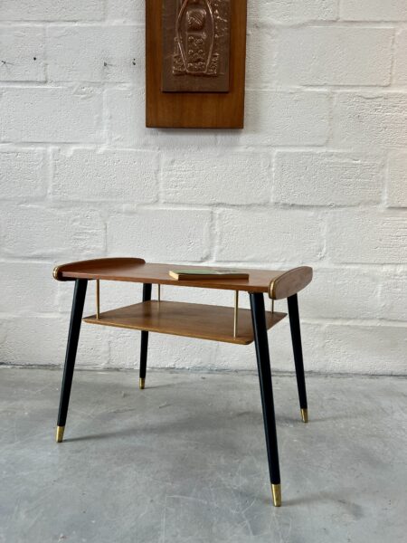 Vintage Atomic 1960s Walnut Coffee Table 