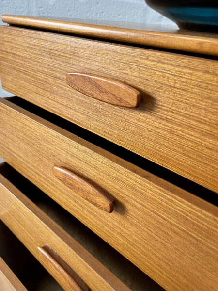 1960s Austinsuite Vintage Teak Chest of Drawers on Castors