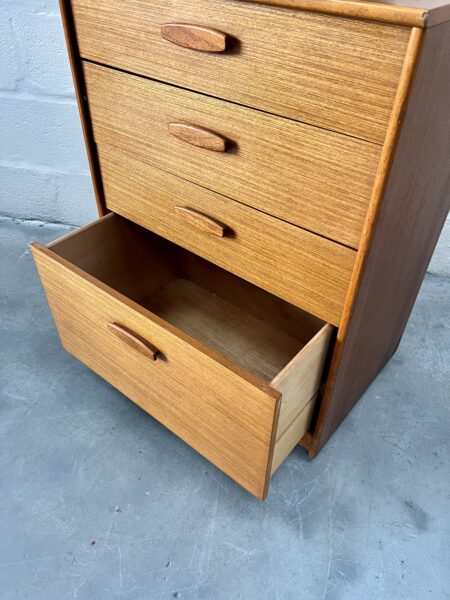 1960s Austinsuite Vintage Teak Chest of Drawers on Castors