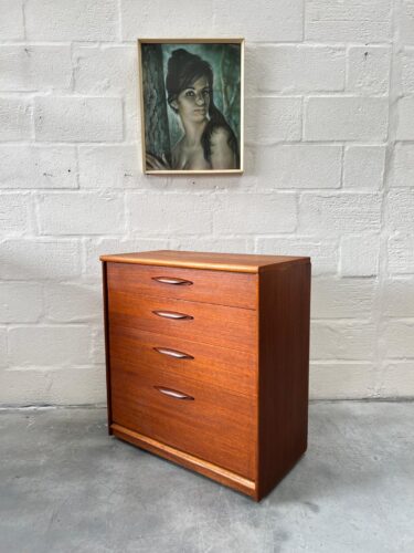 1960s Austinsuite Vintage Teak Chest of Drawers