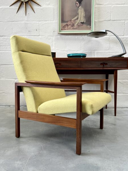 Pair of Mid Century Reupholstered Guy Rogers 'Kyoto' Armchairs