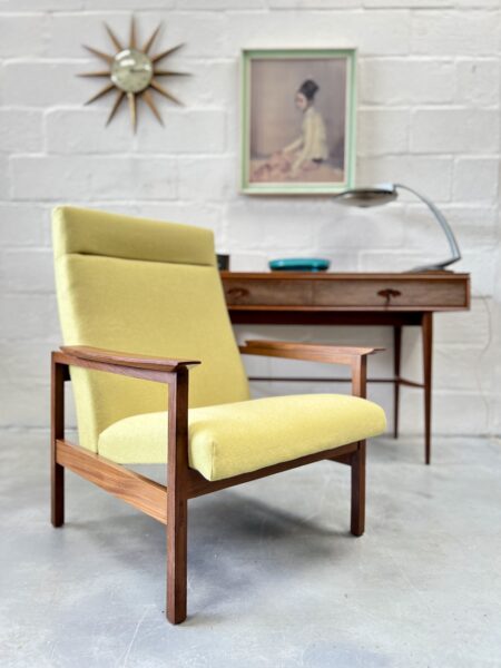 Pair of Mid Century Reupholstered Guy Rogers 'Kyoto' Armchairs