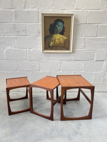 1960s G Plan Quadrille Teak Nest Of Tables 