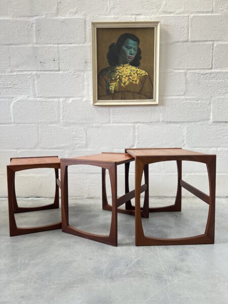 1960s G Plan Quadrille Teak Nest Of Tables 