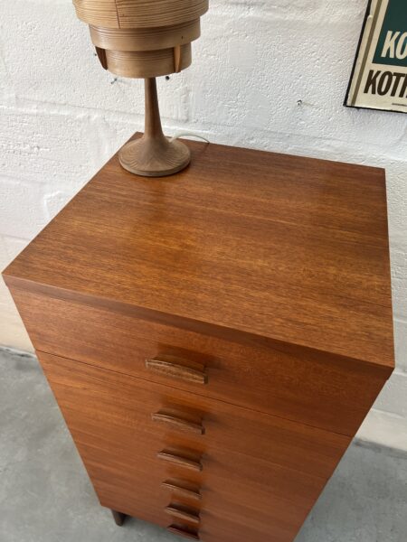 Mid Century G Plan Teak Quadrille 'Tallboy' Chest of Drawers 