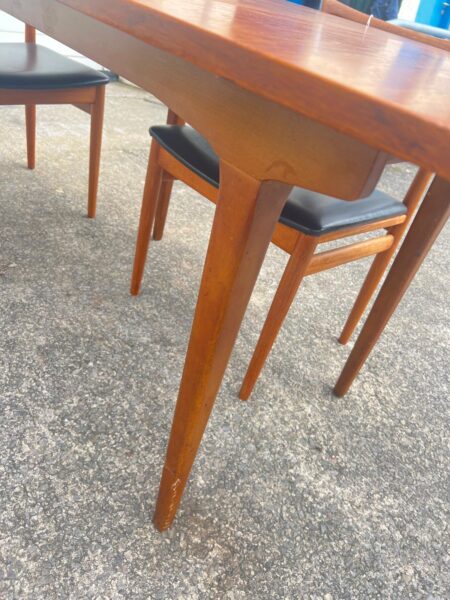 Vintage 1960s Walnut Extending Dining Table