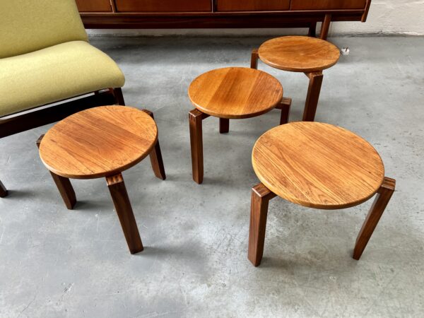 Vintage Danish 1960s Teak Stacking Coffee Tables