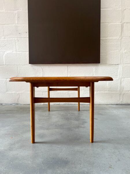 1960s Vintage Scandinavian Teak and Oak Coffee Table