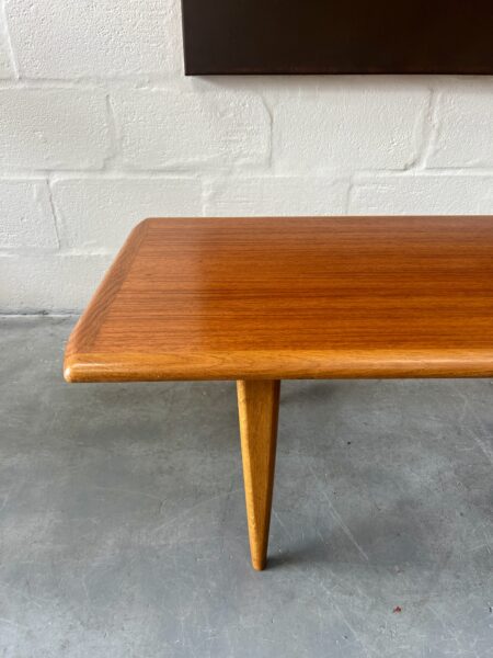 1960s Vintage Scandinavian Teak and Oak Coffee Table