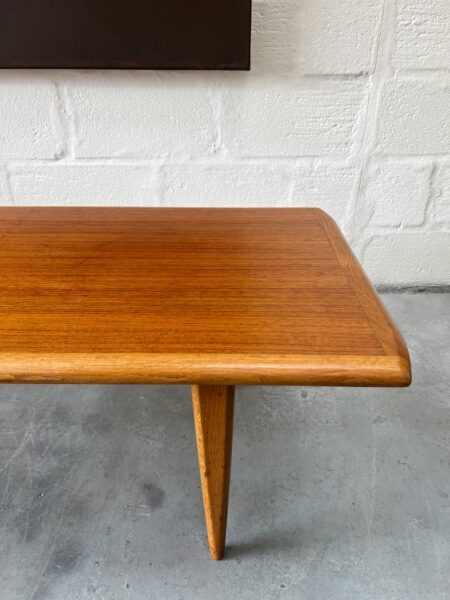 1960s Vintage Scandinavian Teak and Oak Coffee Table